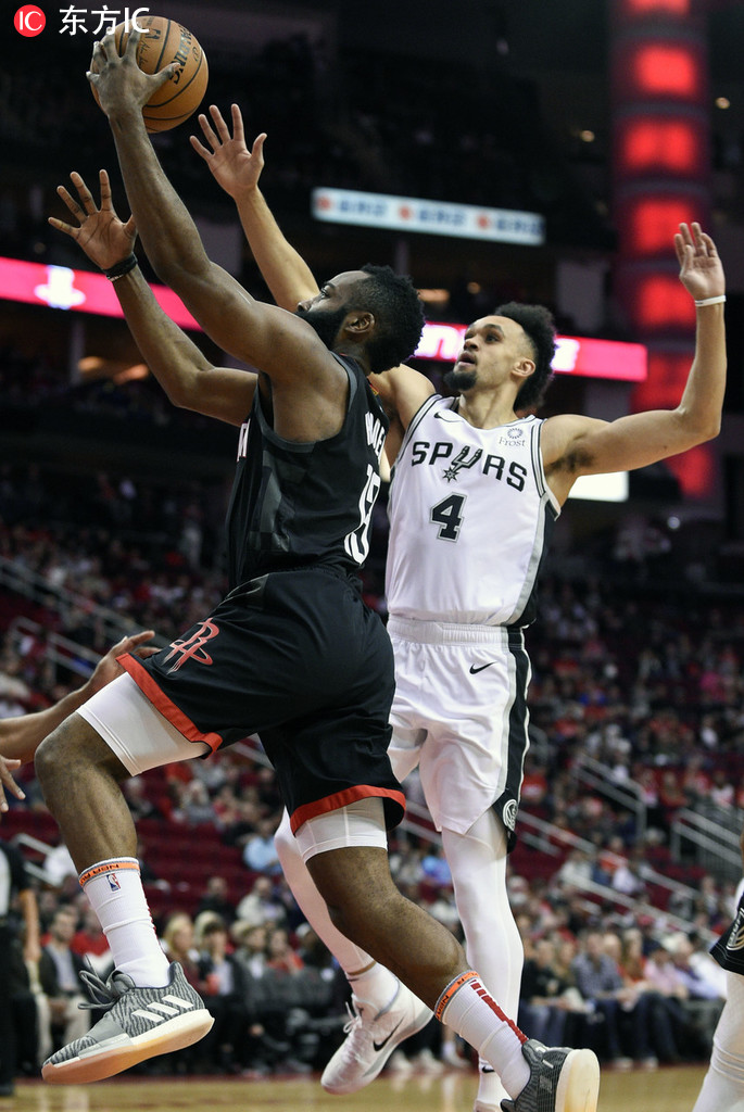 火箭胜马刺，哈登率队取得关键胜利